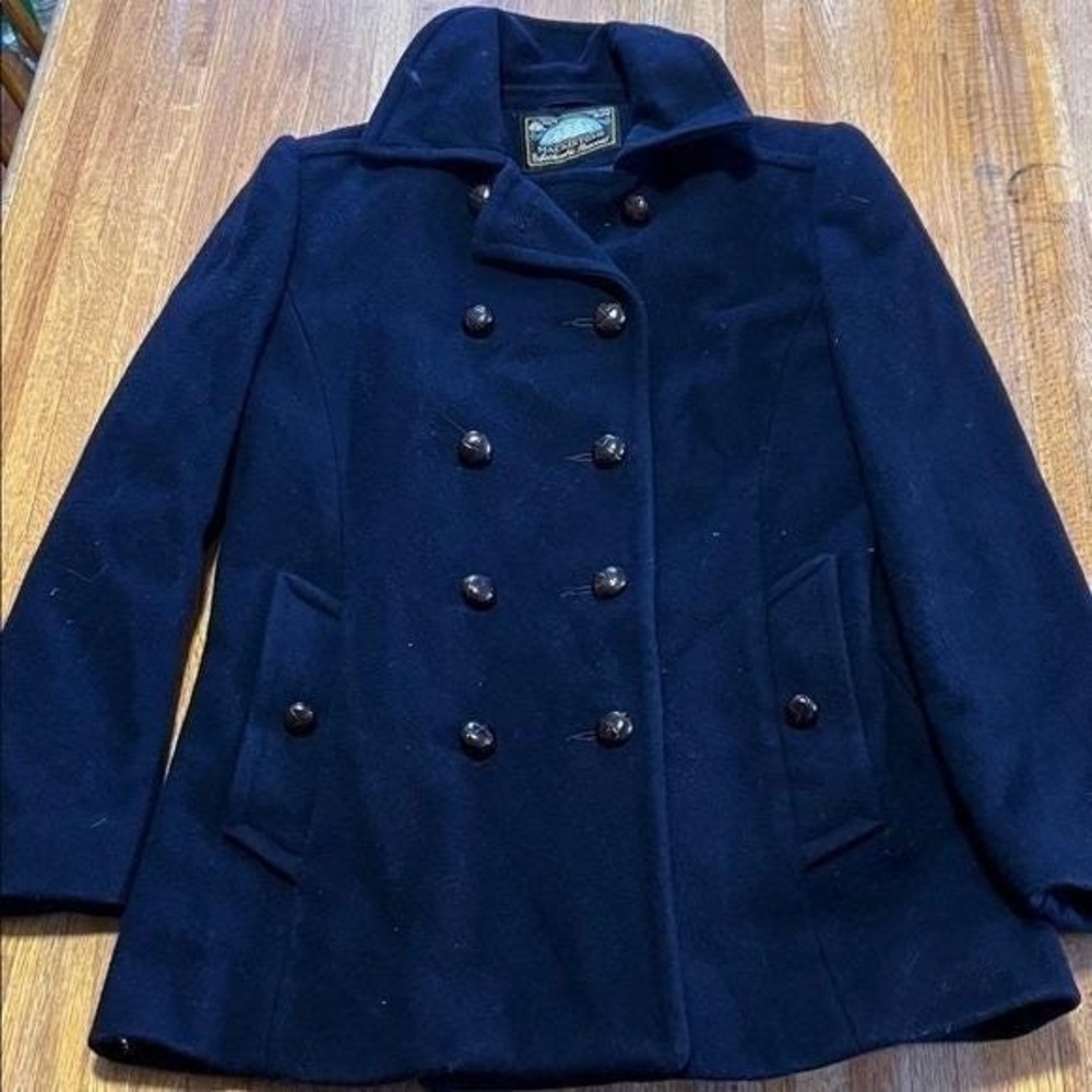 Vintage Mackintosh Women Sz 8 Navy 100% Pure Wool Authentic Peacoat‎ USA Made